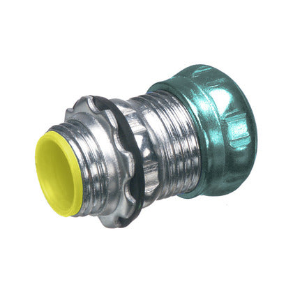 EMT Compression Connector, 1 inch, Insulated, Raintight, Steel
