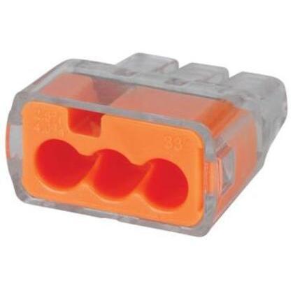 In-Sure® Push-In Wire Conn, 33 3-Port Org, 250/Jar