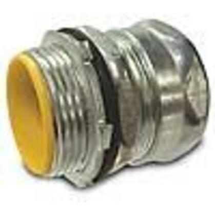EMT Compression Connector, Steel, 3/4 inch, Insulated