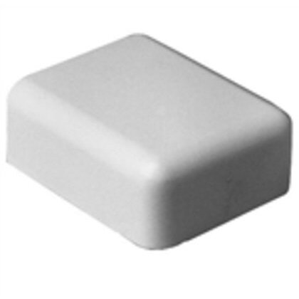 Blank End Fitting, 2700 Series Raceway, PVC, Ivory