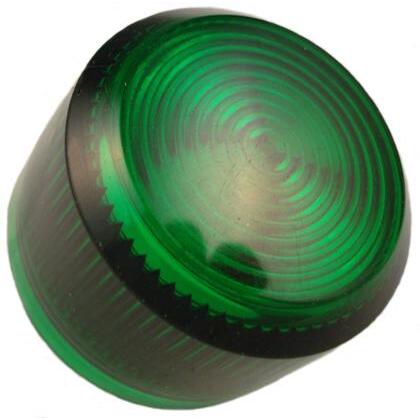 Push Button, 30mm, Lens, Green, Plastic, Indicator