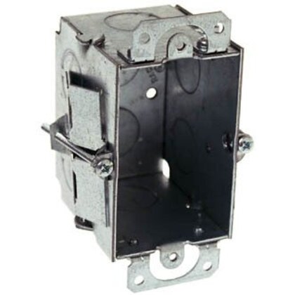 Switch Box, Gangable, 2-1/2" Deep, Conduit KO's, Tiger Grip, Ears