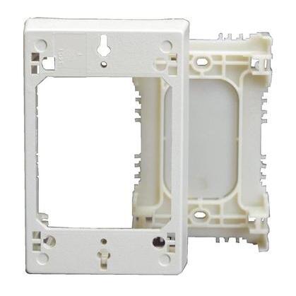 Non-Metallic, 1-Gang, Device Box. 4-3/4" L, 3" W, 1-3/4" D, PVC, White