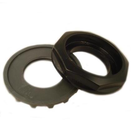 22mm Adaptor for 30mm Hole, Black Plastic