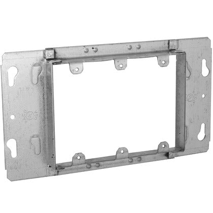 Gang Box Cover, 3-Gang, Raised: 3/4", Drawn, Metallic