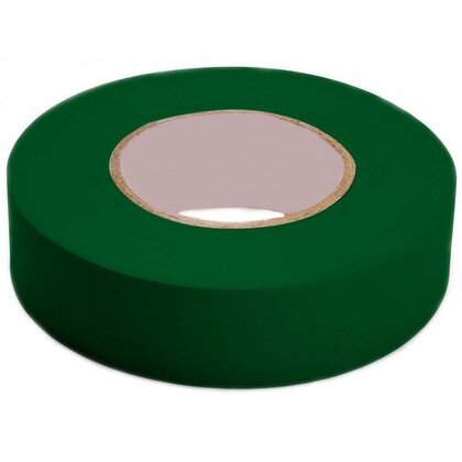 Color Coding Electrical Tape, Vinyl, Green 1/2" x 20'