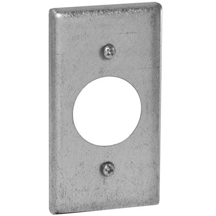 Handy Box Cover, Type: Single Receptacle, Drawn, Metallic