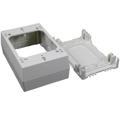 Deep Device Box, 1-Gang, 2300 Series Raceway, Ivory