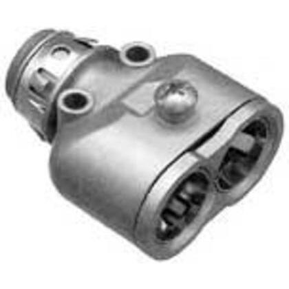 MC/AC Connector, 3/8", Insulated, Duplex, Zinc Die Cast