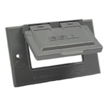 Weatherproof Cover, 1-Gang, GFCI, Horizontal, Aluminum