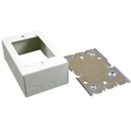 Switch/Receptacle Box, 1-Gang, 500/700 Series Raceway, Ivory
