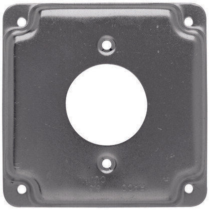 4" Square Exposed Work Cover, Single Receptacle 1.62