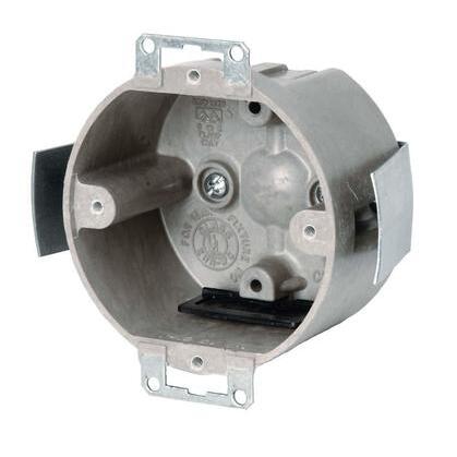 3-1/2" Round Ceiling/Fixture Box, Depth: 2", Old Work, Non-Metallic