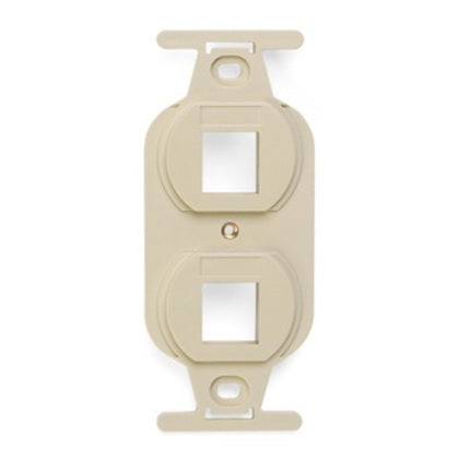 Multimedia Duplex Wallplate Insert, 2-Port, Ivory
