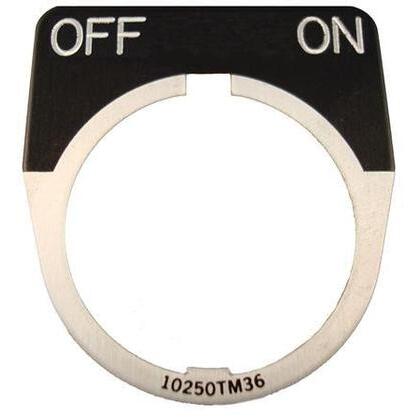 30mm, Legend Plate, OFF-ON, Black Field