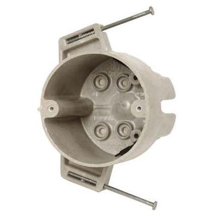 3-1/2" Round Ceiling/Fixture Box, Nail-On, NM