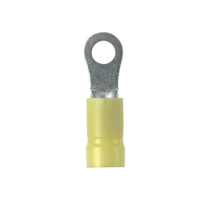 Ring Terminal, Vinyl Insulated, 12 to 10 AWG, 1/4" Stud