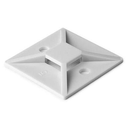 4-Way Cable Tie Mounting Base, 0.14", White