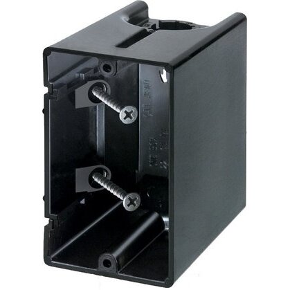 Switch/Outlet Box, 1-Gang, 3-1/2" Deep, Non-Metallic