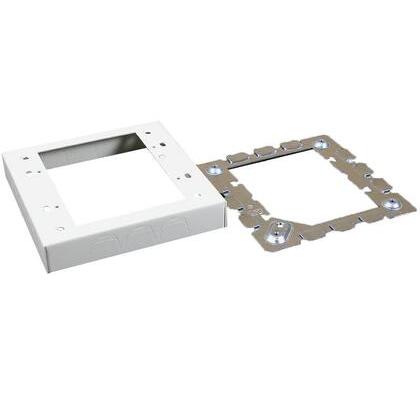 Shallow Device Box, 2-Gang, 500/700 Series Raceway, Ivory