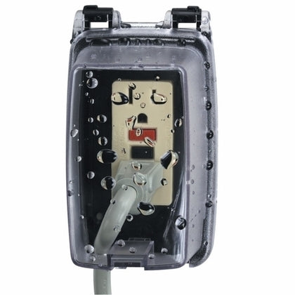 Weatherproof In-Use Cover, 1 Gang, Multiple Insert Type, 2-1/4" Deep, Vertical Mount