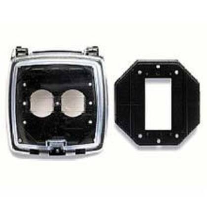 Weatherproof In-Use Cover, 2 Gang, Duplex/GFCI Type, 2-1/4" Deep, Vertical Mount