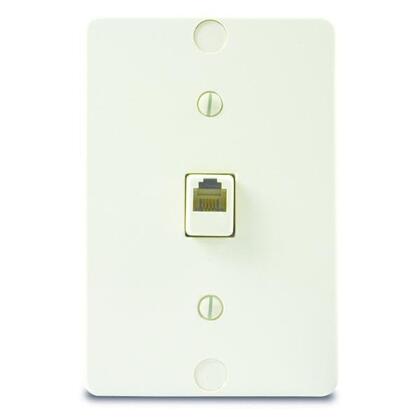 Telephone Wall Jack, 1-Gang, Surface Mount, 630A, White