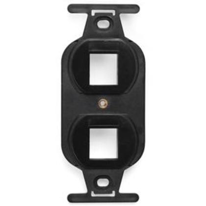 Multimedia Duplex Wallplate Insert, 2-Port, Black