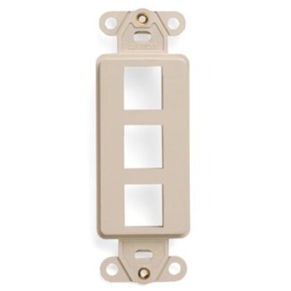Multimedia Decora Insert, 3-Port, Ivory