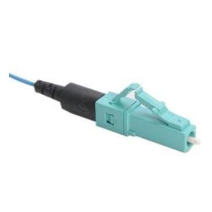 Connector, Multimode, Pre-Polished, Fiber Optic, FastCam LC, Aqua