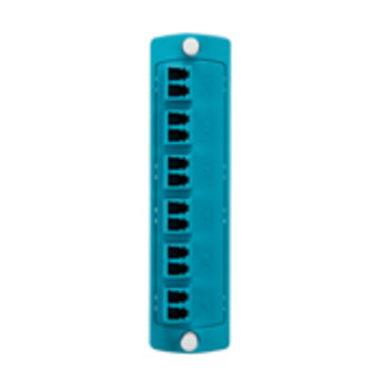 Molded Plate, Aqua, Multi-Mode OM3/4, Duplex LC