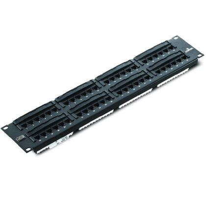 Patch Panel, Flat 110-Style, 2RU, 48-Port, Category 5e