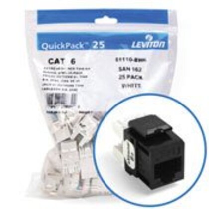 Snap-In Connector, eXtreme 6+, CAT 6, Black, 25 in a Bag