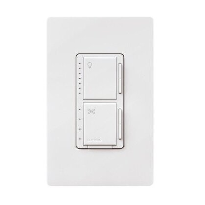 Dimmer/Fan Control, LED, Meastro, White