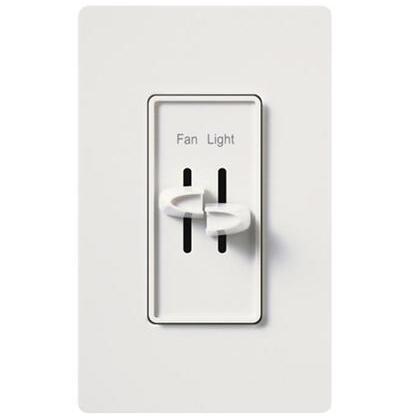 Fan/Light Control, Slide Type, 1-Pole, 300W, 1.5A, 120V, White