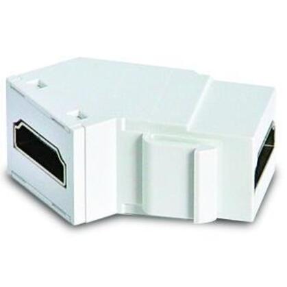 HDMI Coupler, Keystone Jack, ON-Q, Angled Back, White,