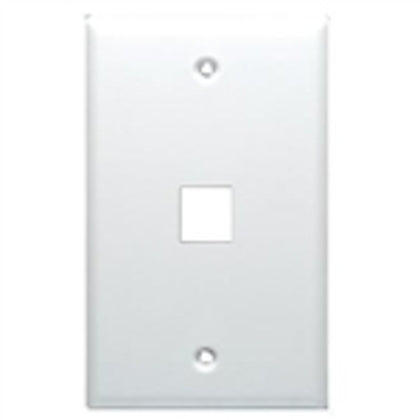 Wallplate TechChoice Box Mount 1-Port 1-Gang Cloud White