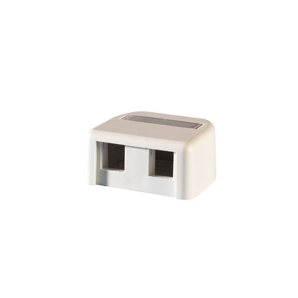 Two Port TechChoice Surface Mount Box Cloud White