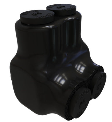 Multi-Tap Connector, 2 Port, 1 Side Entry, 14 to 4 AWG, AL/CU