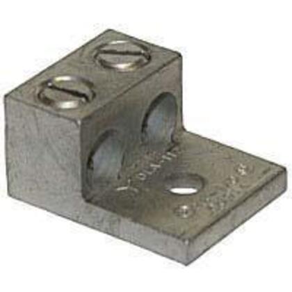 Mechanical Lug, Solderless, 14 - 1/0 AWG, 2 Conductor, 1-Hole Mount, Aluminum