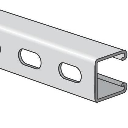 Deep Strut - Elongated Holes, Steel, Pre-Galvanized, 1-5/8" x 1-5/8" x 10'