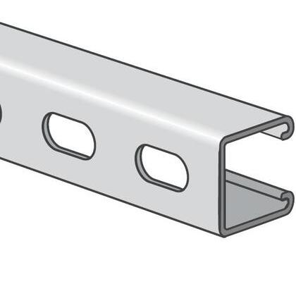 Deep Strut - Elongated Holes, Steel, Pre-Galvanized, 1-5/8 x 1-5/8 x 20