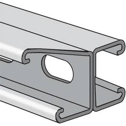 Deep Strut - Back To Back, Steel, Holes, Pre-Galvanized, 1-5/8" x 3-1/4" x 10'