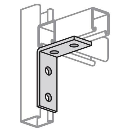 Four Hole Corner Angle, Steel, Electro-Galvanized
