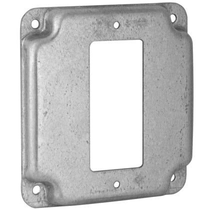 4" Square Exposed Work Cover, (1) GFCI, 1/2" Raised