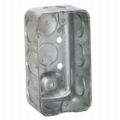 Handy Box, 1-7/8" Deep, 1/2" KOs, Drawn, Metallic
