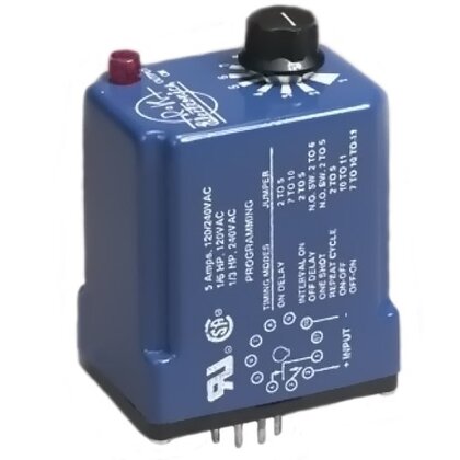 Timing Relay, Multifunction, Multi-Time, 115VAC Supply, 11-Pin, 10A