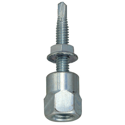 Rod Hanger, Bottom Mount with Nut, Steel, #3 for Purlins