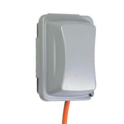 Weatherproof-In-Use Cover, 1-Gang, Universal, Horizontal/Vertical, Polycorbonate, Gray