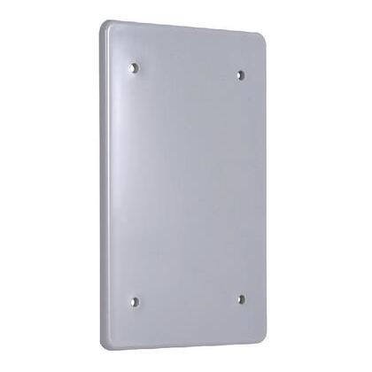 Weatherproof Cover, 1-Gang, Blank, Non-Metallic, Gray